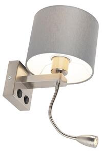 Modern fali lámpa acél szürke árnyalattal - Brescia