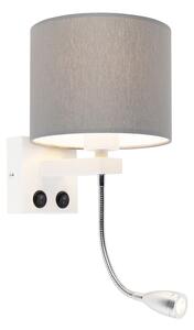 Modern fali lámpa fehér, szürke árnyalattal - Brescia