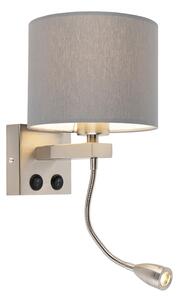Modern fali lámpa acél szürke árnyalattal - Brescia