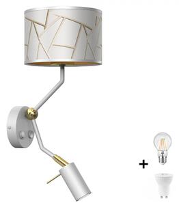 Milagro Ziggy fehér fali lámpa (MLP7562) + ajándék LED izzók
