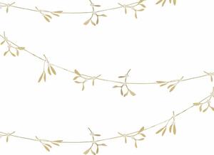 Karácsonyi girland GOLD MISTLETOE 5 m, arany