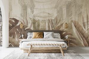 Fotótapéta Egy festmény levelek és egy épület, Természet fotótapéta, Népszerű fotótapéta, w01311v1 - Tapeko.hu