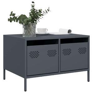 VidaXL Fém TV-szekrény - 2 Fiók - Antracitszürke - 68x50x43,5cm