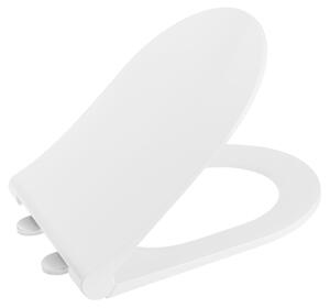 Sapho Sapho, AVVA Slim WC-ülőke lassú zárással, fehér / króm, 100787