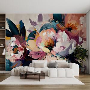 Fotótapéta A nagy virágokat olajjal festették, Fotótapéta akvarell, w07940 : Uwalls.hu