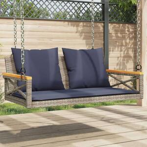 VidaXL Szürke Polyrattan Hintaágy - 109x62x40 cm