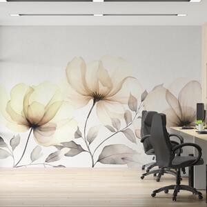 Fotótapéta nagy bézs akvarell virágok, Fotótapéta akvarell, w07956v2 : Uwalls.hu