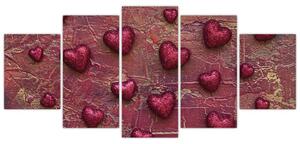 Festészet - szívek (150x70cm)