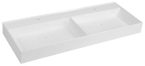 Sapho Sapho, GODIVA dupla mosogató 119x44cm, öntött márvány, fehér, GU119