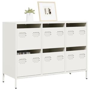 VidaXL Fehér Fém Komód - 6 Fiók - 101,5x39x73,5 cm