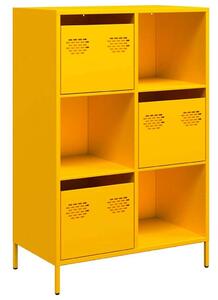 VidaXL Fém Polcrendszer - Mustársárga - 68x39x103,5cm