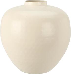 Mesi dekoratív váza krém, 18 x 19,5 cm, fém
