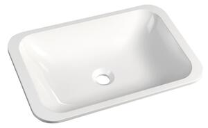 Sapho Sapho, KAMA mosdó 500x260mm, öntött márvány, fehér, süllyesztett, 50134