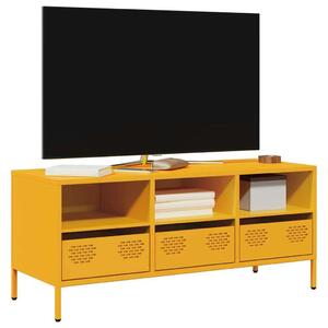 Fém TV Szekrény - Mustársárga - 101,5x39x43,5 cm