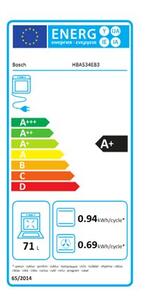 Bosch HBA534EB3 Beépíthető sütő, 71 L, Multifunkciós, Grill, Öntisztító EcoClean + hidrolitikus, 3D Hotair, A+ energiaosztály, Fekete