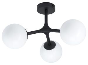 Mennyezeti lámpa három foglalattal, fekete-fehér színű (Maragall)
