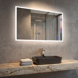 Téglalap alakú LED fürdőszobai tükör 80x60 cm - Dual color, Érintőkapcsoló, Tükörpárátlanító Fűtőfólia