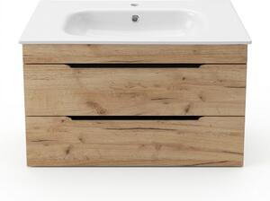 TMP VOX 80 GOLD CRAFT - fali fürdőszobabútor - NewArc 504080 porcelán mosdóval - 80 x 45 x 46 cm