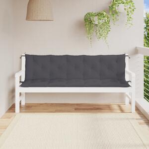 VidaXL antracitszürke oxford szövet kerti padpárna 180x(50+50)x7 cm