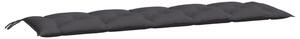 VidaXL 2 db antracit oxford szövet kerti padpárna 180 x 50 x 7 cm