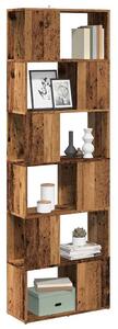 VidaXL Antik Fa Könyvespolc - Térelválasztó - 60x24x186 cm