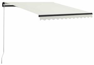 VidaXL krémszínű kézzel kihúzható LED-es napellenző 300 x 250 cm