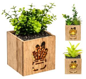 Műnövény kaspóban LED világítással 7,5x15 cm