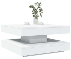 VidaXL fehér dohányzóasztal 360 fokban forgatható 70x70x34,5 cm