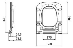 Cersanit Virgo - függő WC-csésze CleanOn lassan leeső ülőfelülettel, fehér, S701-427