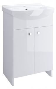Cersanit Cersania + Sati, mosdószekrény Sati + mosdó Cersania 60cm, fehér, S567-006-DSM