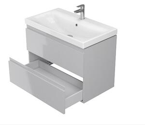 Cersanit Moduo Slim, mosdószekrény 80 cm, fényes szürke, S929-001