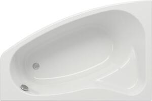 Cersanit Sicilia, aszimmetrikus sarokkád bal 150x100cm + lábak, fehér, S301-095