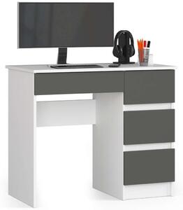 A-7 Íróasztal - 90 cm - Fehér/Grafitszürke