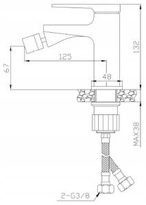 Invena Midnight, bidé csaptelep, fekete-rózsa arany, BB-35-014-V