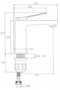 Invena Paros, mosogató csaptelep, fekete matt, BU-09-004-A