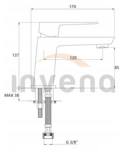 Invena Paros, mosogató csaptelep, króm, BU-09-001-A