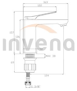 Invena Neri, mosogató csaptelep, króm, BU-01-001-L