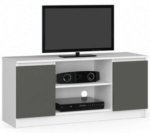 CLP TV Szekrény - Fehér/Szürke - 120cm