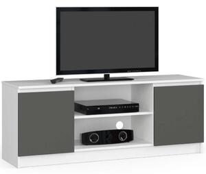 Modern TV Szekrény - Fehér/Szürke - 140 cm
