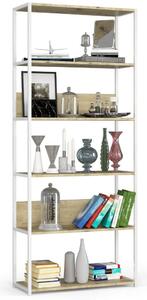 Fém Polcrendszer - Loft Stílus - 6 Polc - 80x192x32 cm