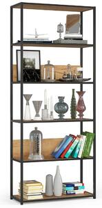 Loft Polcrendszer - Fém - Craft Tölgy - 80x192x32 cm