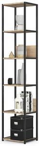 40 cm-es Fém Loft Polc - 6 Polcos - Sonoma Tölgy