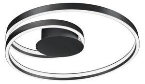 Fekete LED mennyezeti lámpa hangvezérléssel-mobil alkalmazás vezérléssel, fém búrával Ciola – CINQUE