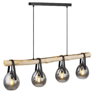 Toolight Toollight, mennyezeti lámpa 80cm, 4xE27, APP1775-4CP, barna-fekete, OSW-09665