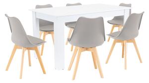 Zara 6+1 étkező garnitúra szürke-fehér