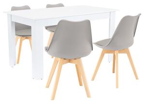Zara 4+1 étkező garnitúra szürke-fehér