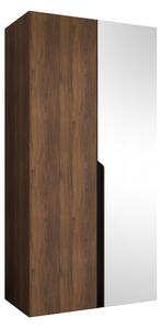 Gardróbszekrény Hartford 584, Laminált forgácslap, 202x100x52cm, Dió, Fekete