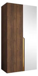 Gardróbszekrény Hartford 584, Laminált forgácslap, 202x100x52cm, Dió, Aranysárga