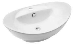 Invena Esla, kerámia mosogató 59x39x22 cm, fehér, INV-CE-35-001-C