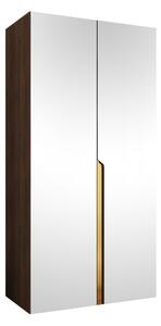 Gardróbszekrény Hartford 589, Laminált forgácslap, 202x100x52cm, Dió, Aranysárga